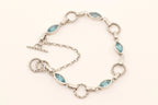 Eye of the Storm Bracelet - Sterling Silver and Swiss Blue Topaz