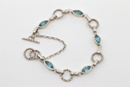Eye of the Storm Bracelet - Sterling Silver and Swiss Blue Topaz