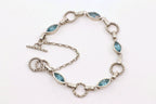 Eye of the Storm Bracelet - Sterling Silver and Swiss Blue Topaz