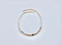 Heishi Shell, Brass and Button Pearl Necklace - Sterling Silver