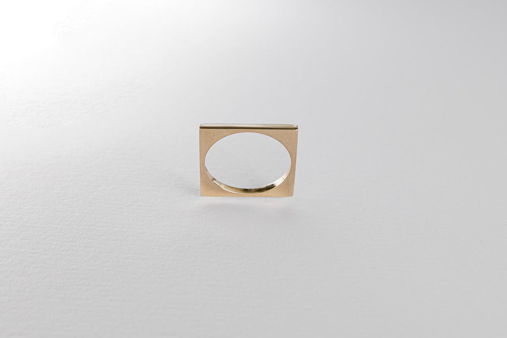 Delicate Square Ring - 9ct Gold