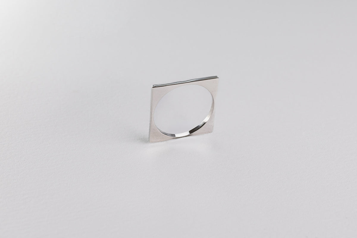 Delicate Rings Silver Delicate Square Ring - Sterling Silver β Lisa Webb Jewellery Ltd