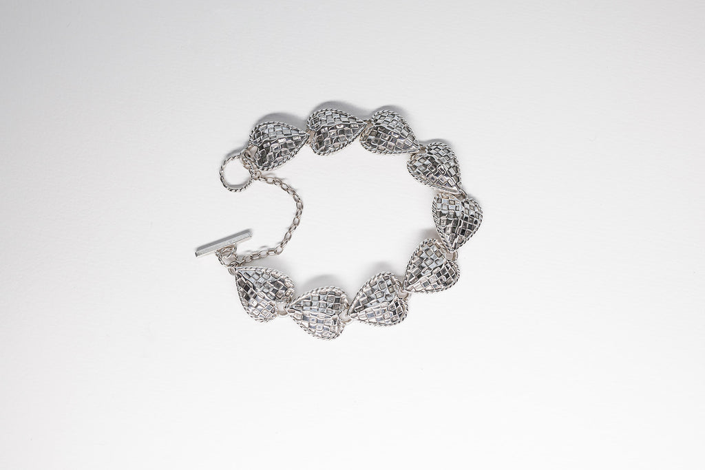 Woven Heart Bracelet - Sterling Silver