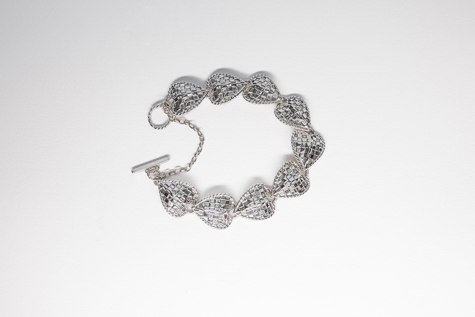 Woven Heart Bracelet - Sterling Silver