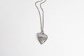 Woven Heart Necklace - Sterling Silver