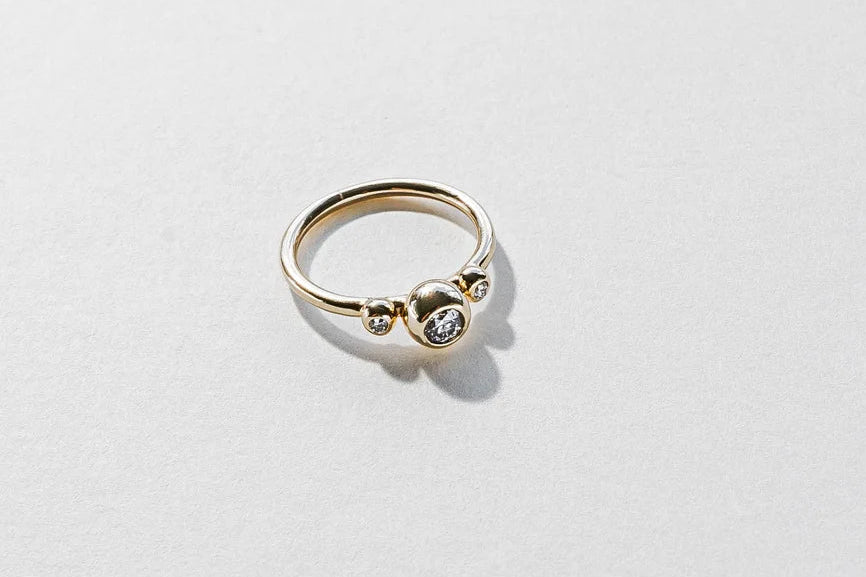 Alpha Centauri Ring - 9ct Gold and Diamond