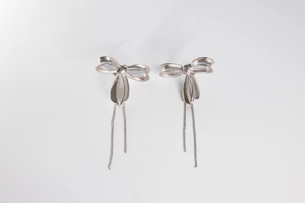 Bow-lo Earrings - Sterling Silver