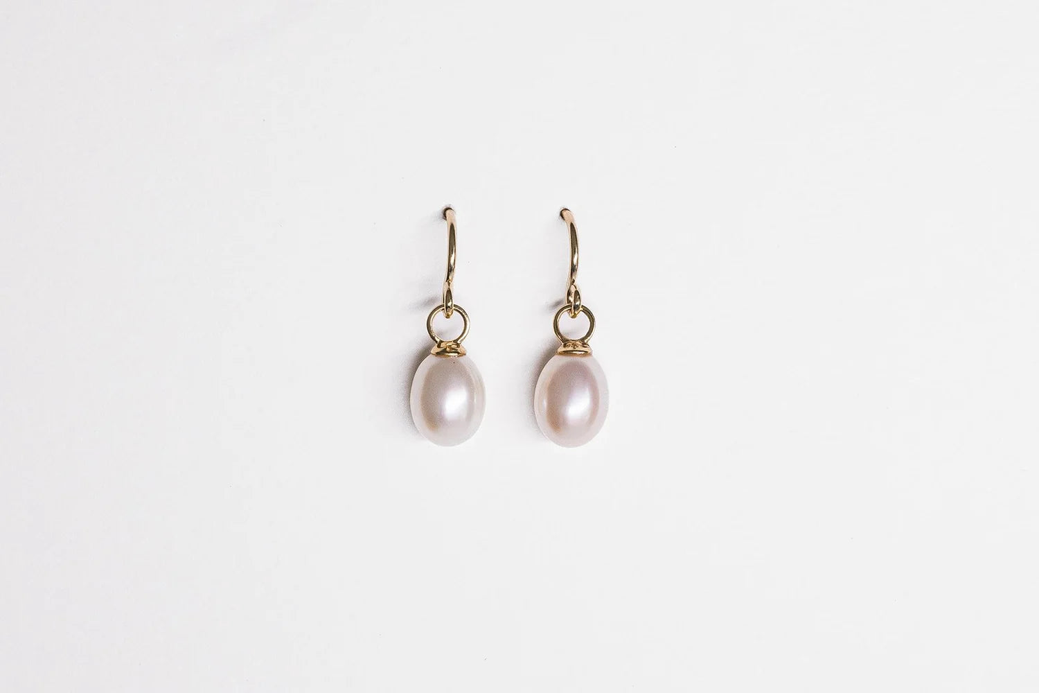 Classic Pearl Drop Earrings (Large) - 9ct Gold & Freshwater Pearl