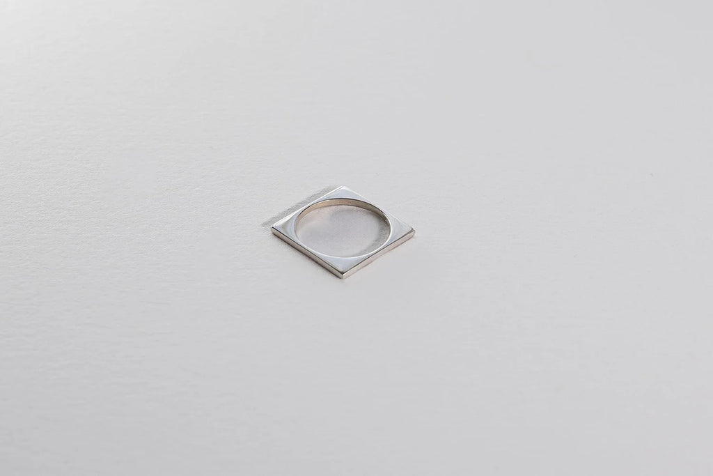 Delicate Square Ring - Sterling Silver