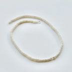 White Heishi Shell & Freshwater Pearl Necklace
