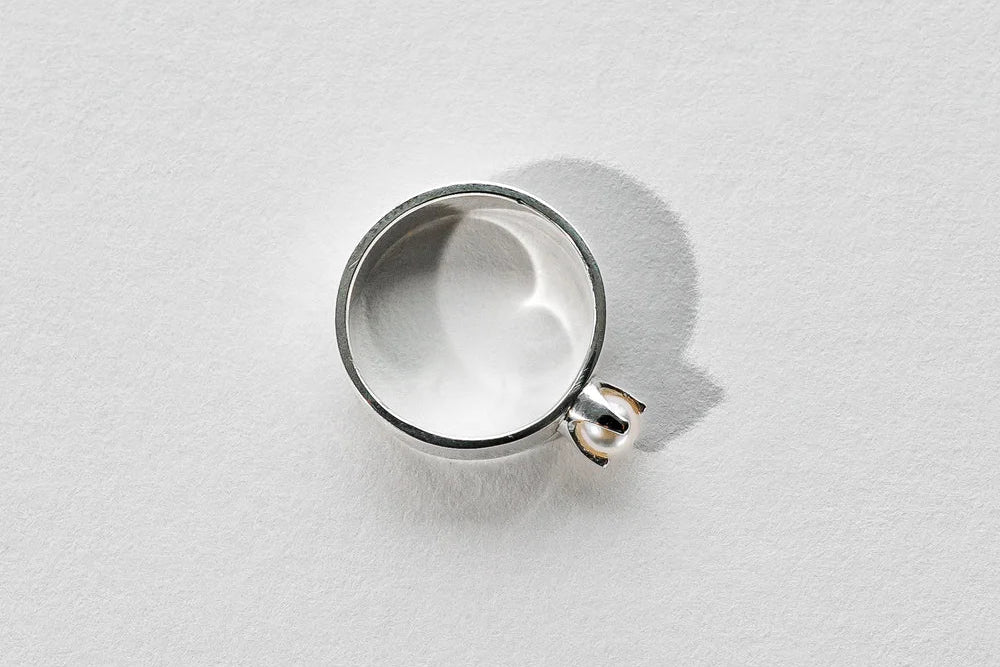 Akoya Pearl Ring - Sterling Silver and Akoya Pearl