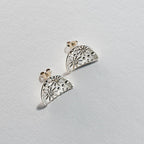 Celestial Stud Earrings - Sterling Silver and Diamond