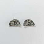 Celestial Stud Earrings - Sterling Silver and Diamond