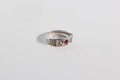 Orions Belt Ring - Sterling Silver, Ruby & Tanzanite