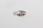 Orions Belt Ring - Sterling Silver, Ruby & Tanzanite