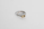 Oval Solitaire Ring - Sterling Silver and Citrine