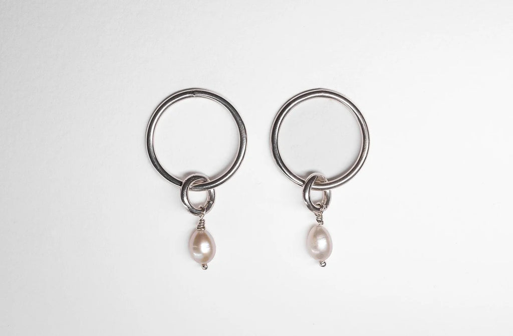 Pearl Beach Earrings - Sterling Silver & Freshwater Pearl