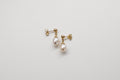 Pearl Drop Stud Earrings - 9ct Gold & Freshwater Pearl