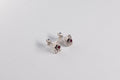 Ruby In the Dust Earrings - Sterling Silver & Ruby