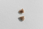 Scallop Stud Earrings - 9ct Gold