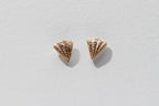 Scallop Stud Earrings - 9ct Gold
