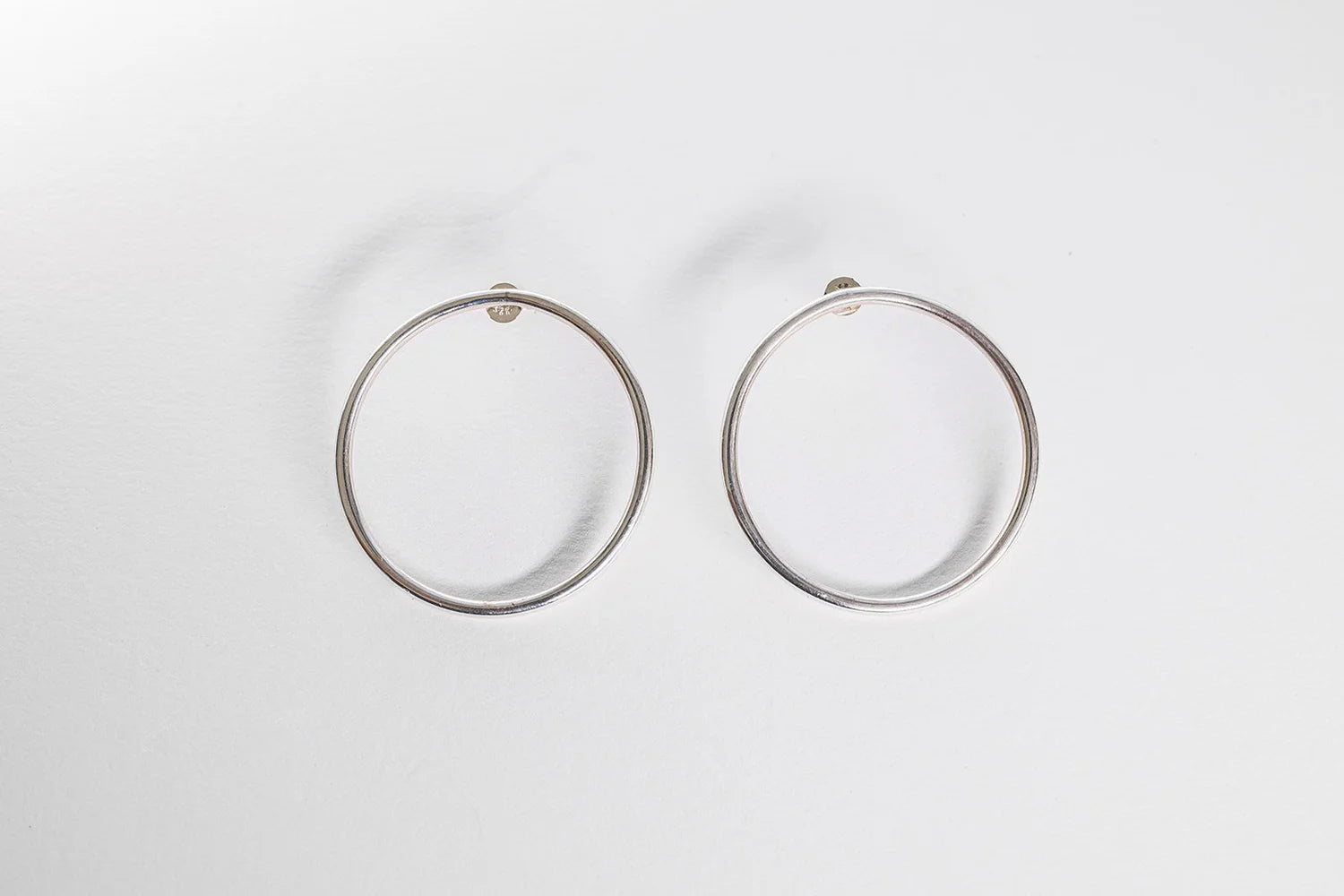Sol Hoop Stud Earrings - Sterling Silver