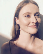 Sol Hoop Stud Earrings - Sterling Silver