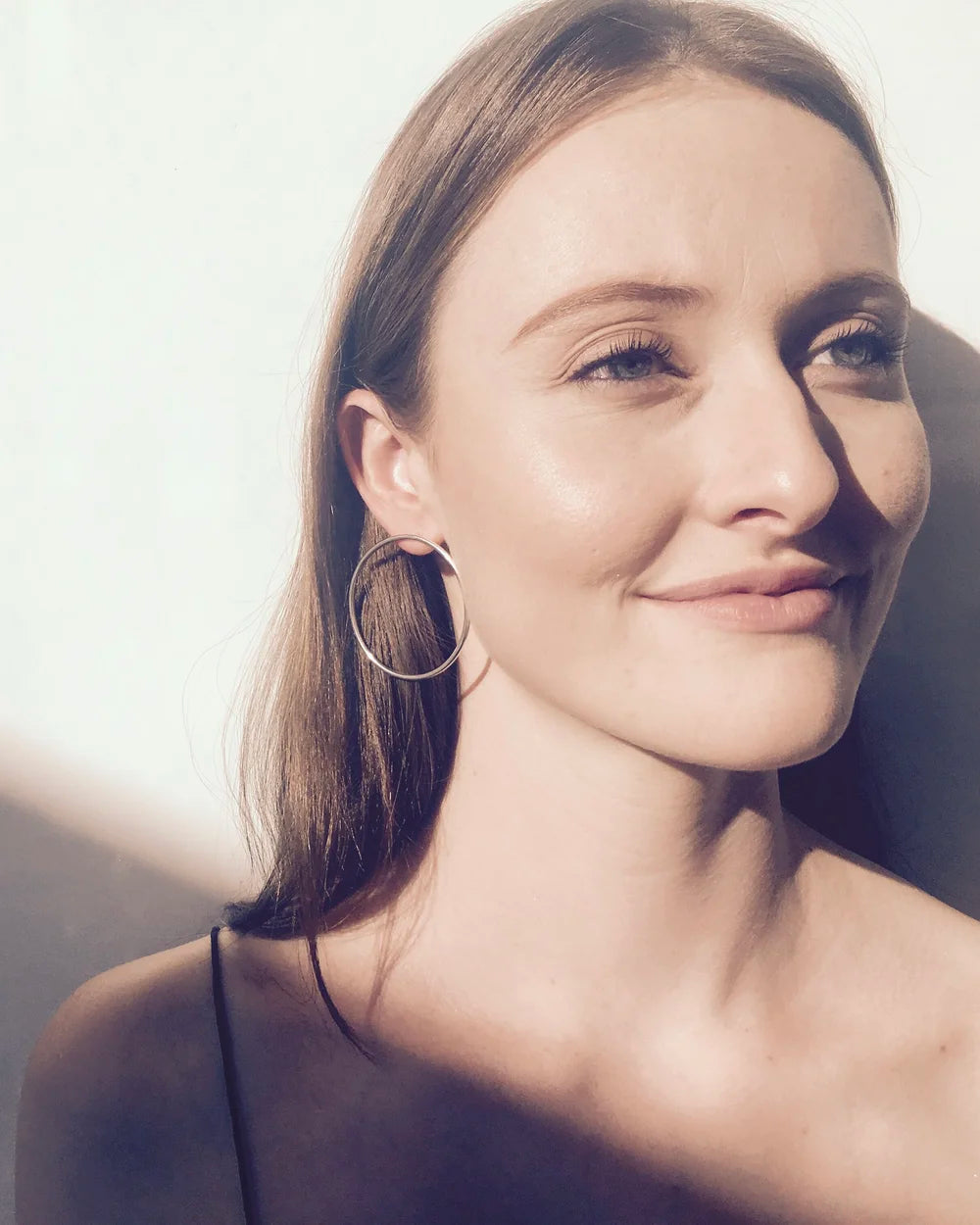 Sol Hoop Stud Earrings - Sterling Silver