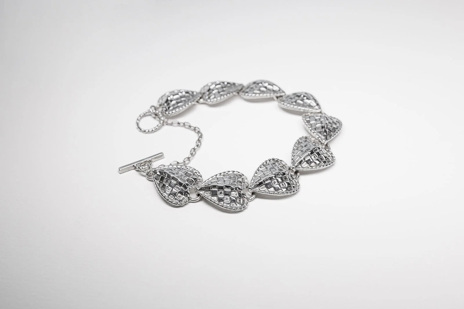 Woven Heart Bracelet - Sterling Silver