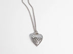 Woven Heart Necklace - Sterling Silver